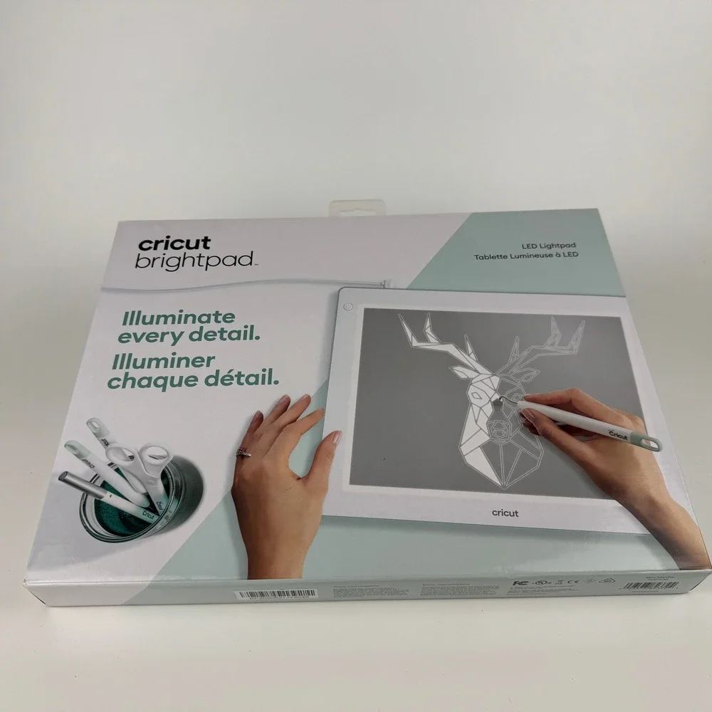 Cricut BrightPad LED Lightpad Mint White 2004201‎ Tracing Weeding Tool New